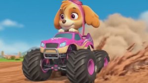 Щенячий патруль, Скай, Маршал, Эверест, Гончик, Крепыш и Роки катаются на монстр траках. Для детей!