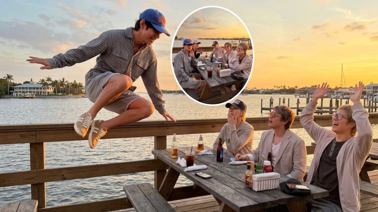 После прибытия в Тампу Тэхён весело провел время с участниками BTS перед концертом.