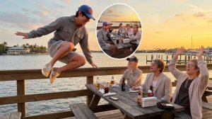 После прибытия в Тампу Тэхён весело провел время с участниками BTS перед концертом.