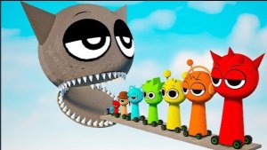 СКИЛЛ ТЕСТ СПРУНКИ  ПРОХОДЯТ ПОЛОСУ ПРЕПЯТСТВИЙ SPRUNKI SKILL TEST