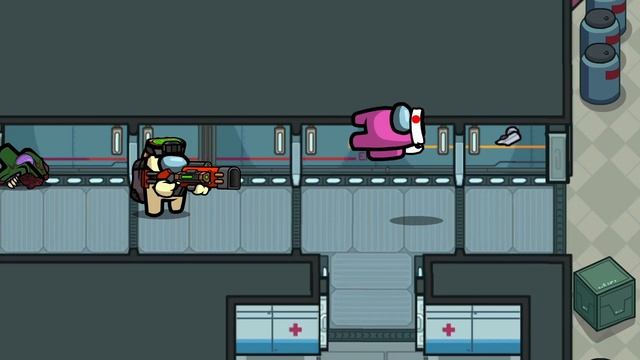 Амогусы,но среди нас есть розовый предатель, анимация