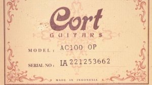 Гитара Cort AC100 OP - Еврейский портной ( А. Розенбаум )