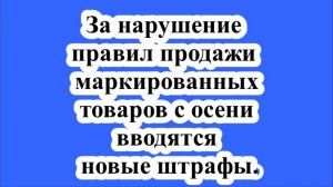 За нарушение правил продажи маркированных товаров с осени вводятся новые штрафы.