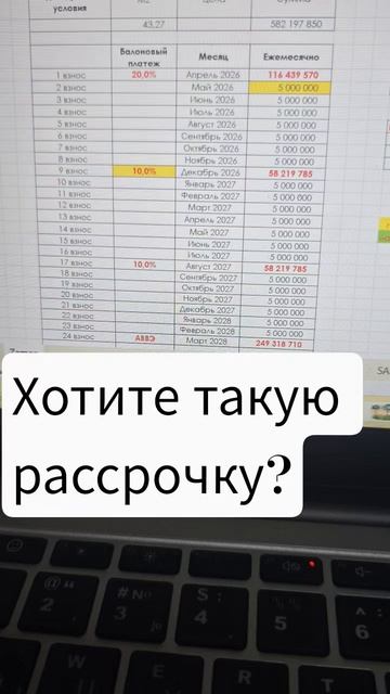 квартиры в рассрочку  в Ташкенте  до 5 мая