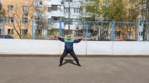 Упражнения с бревном из бука (длина 200 см, вес 2.5 кг, диаметр 5 см)-9