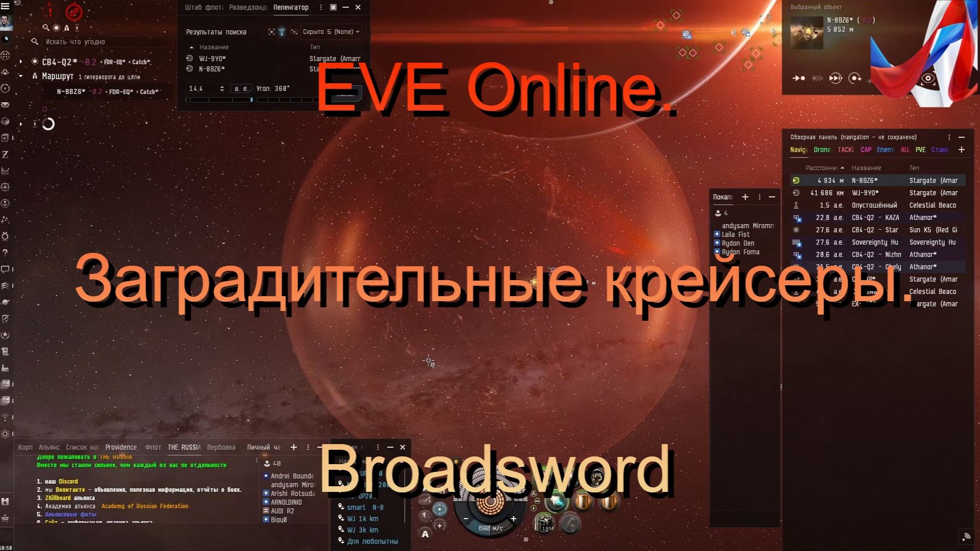 EVE Online. Заградительные крейсера. Broadsword