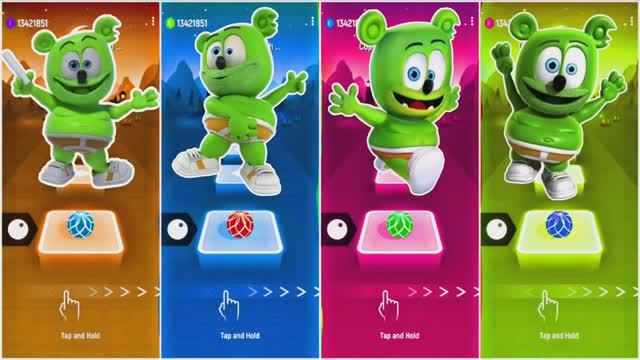 Гамми Бир против Гамми Бира! 🐻 Эпичный баттл в Tiles Hop: Кто круче прыгает?