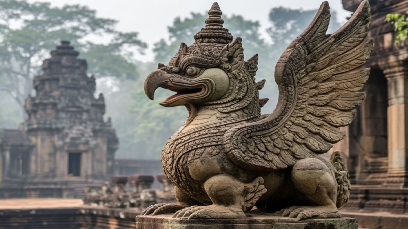 Ангкор-Ват в тумане.