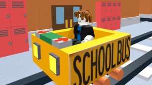 Мультики Роблокс - Поездка на тележке из школы Обби Roblox Obby