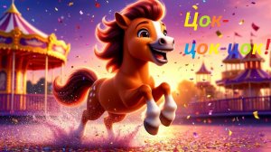 Цок-цок-цок 👣 Лошадка скачет! Песенка для детей