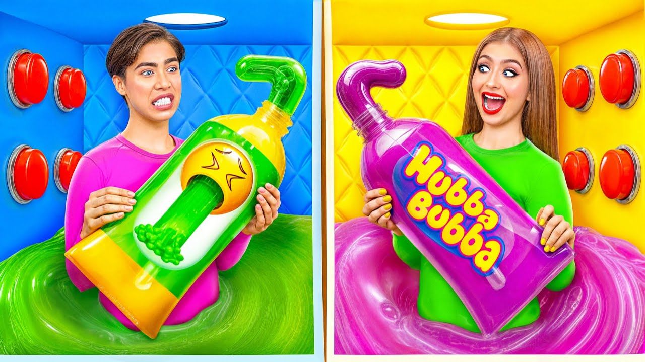 1000 Загадочных Кнопок и Только Одна Тебя Спасет # Съедобная Битва от Bubba DO Challenge