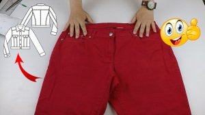 Оказалось, это удивительно просто. Сшила красивый жакет из джинсов.