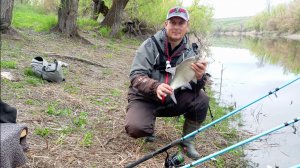 жадные поклевки леща и крупного карася на малой речке в апреле #лещ #рыбалка #речка #весна #карась