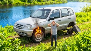 Сцепление сдохло, мост воет. Спасаю Ниву Шевроле после поездки на рыбалку