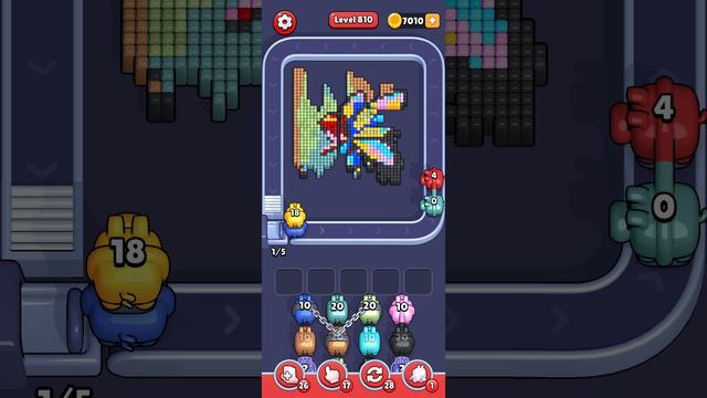 Прохождение 810 уровня Pixel Flow