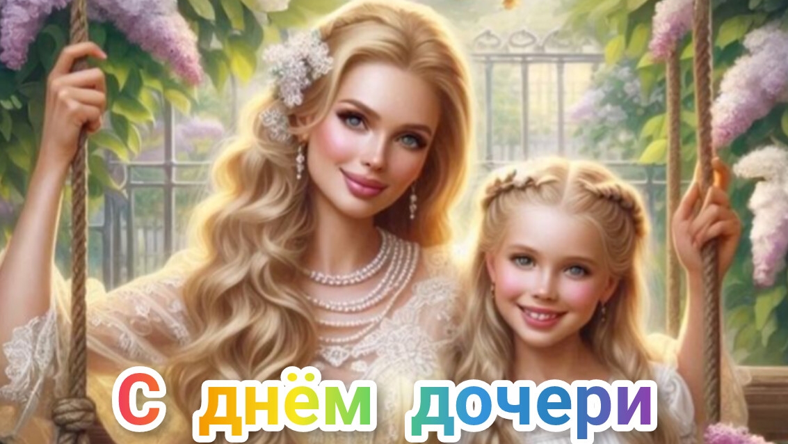 С днём дочери. Самая лучшая музыкальная открытка.
