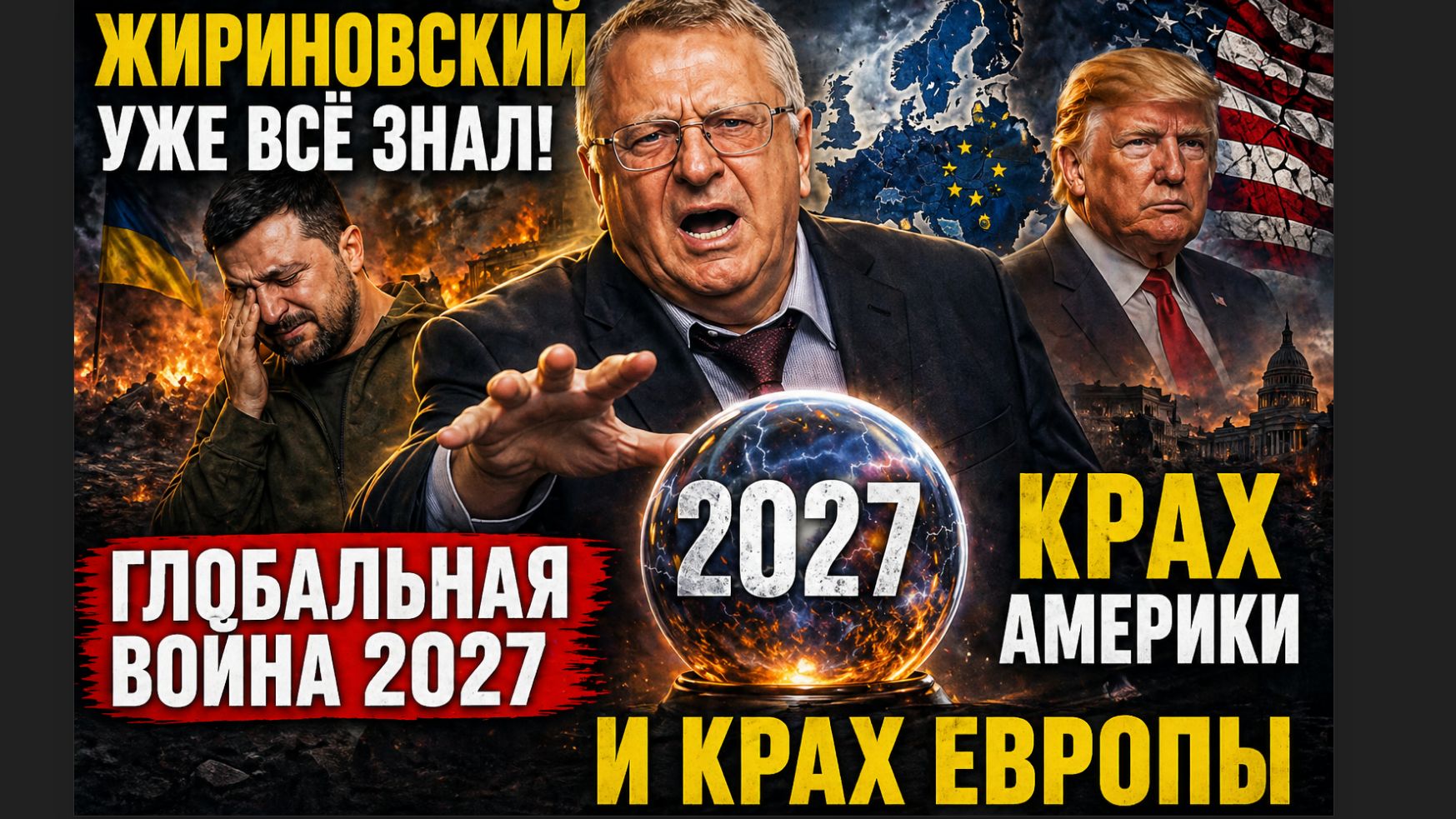 ЖИРИНОВСКИЙ УЖЕ ВСЁ ЗНАЛ! Глобальная война 2027, крах Америки и Крах Европы