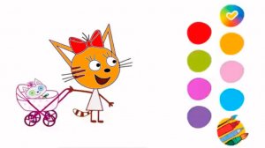 ТРИ КОТА РАСКРАСКА - РАСКРАСКА ДЛЯ ДЕТЕЙ КАРАМЕЛЬКА - ТРИ КОТА МУЛЬТИК