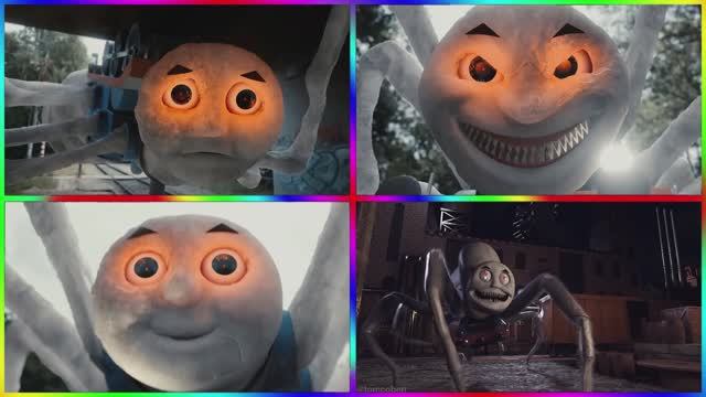 МУЛЬТИКИ ПРО ПАРОВОЗИКИ ⚔️ ЖУТКИЙ ПАРОВОЗИК ТОМАС против МОНСТРОВ под музыку COFFIN DANCE 🔥