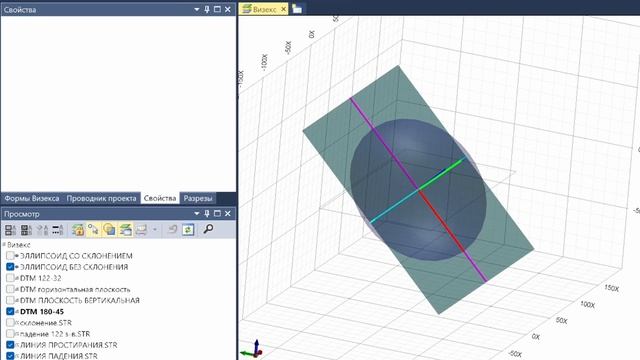 Элементы залегания рудного тела и эллипсоида поиска. Micromine. Структуры рудных полей. Якавюрич
