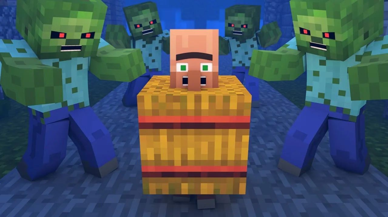 Зомби против жизни деревенского жителя 3. Майнкрафт Мультик