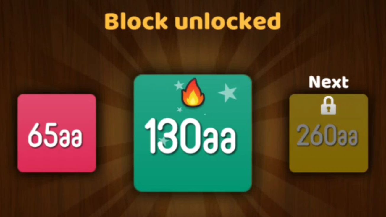 NumBlocks (32aa → 65aa → 130aa)