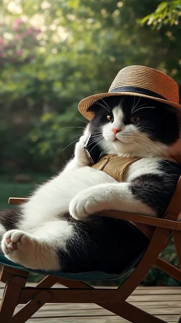 Рыжий кот в гостях у чёрного