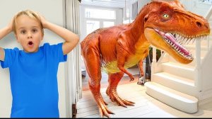 Гигантские динозавры в доме – Забавные истории для детей