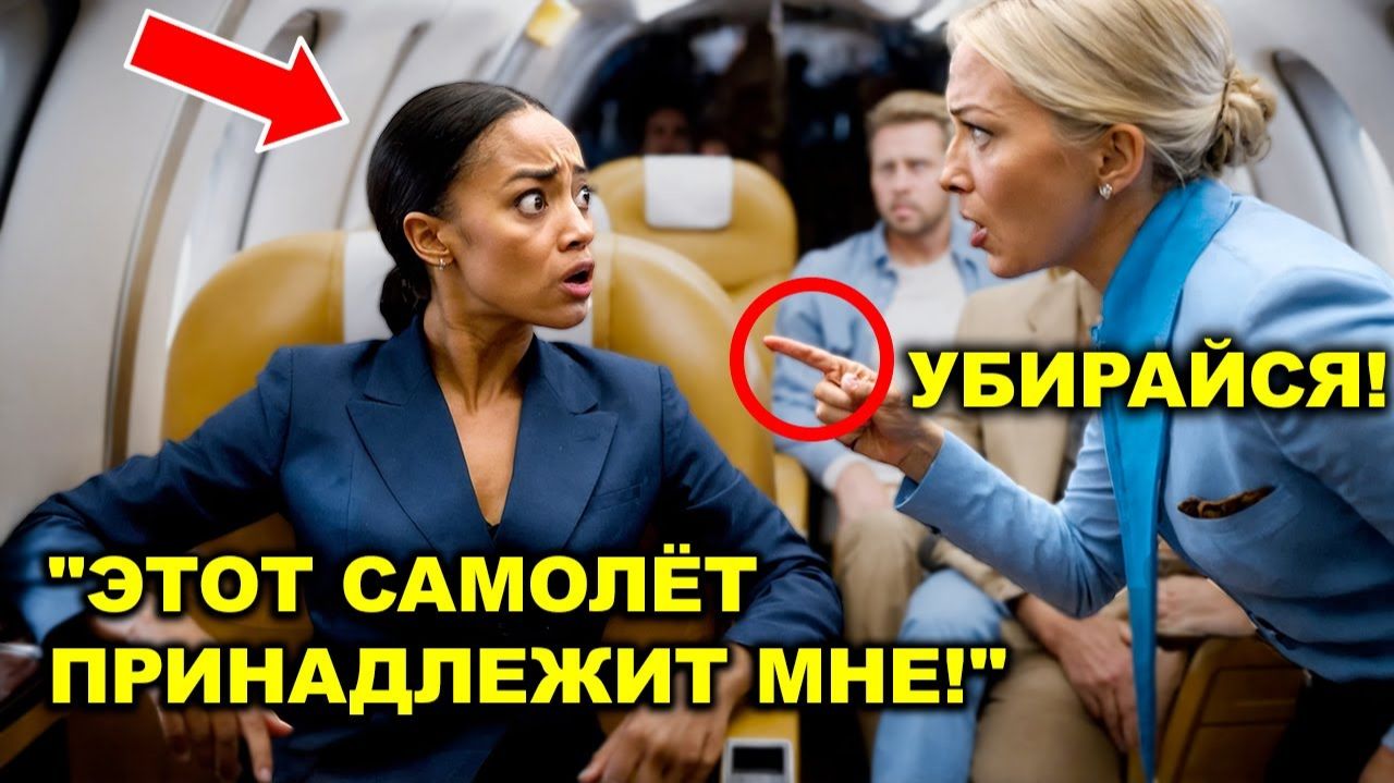 Российская стюардесса ударила черную женщину, не зная, что она владеет самолетом