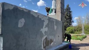 Восстановление памятников военнослужащими ГрВ «Центр»