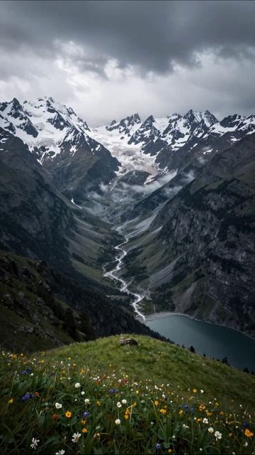 Горы и цветы: красота природы #природа #горы