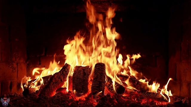 Уютный камин 4K . Заставка для отдыха, сна и учебы. Потрескивающий камин.Ver 7. 4K UHD