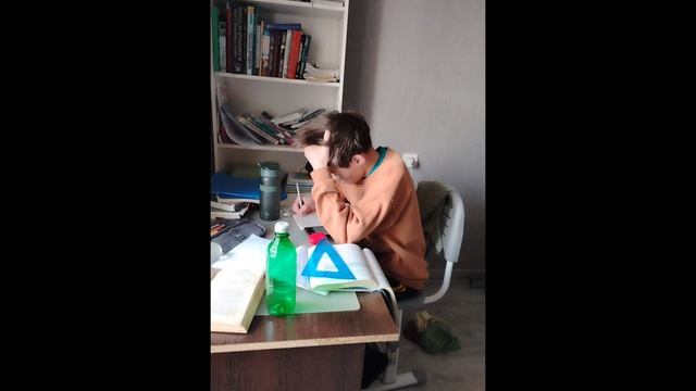 Старший брат делает дз