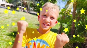 Влад и Ники - Челленджи на улице с суперзвездой WWE