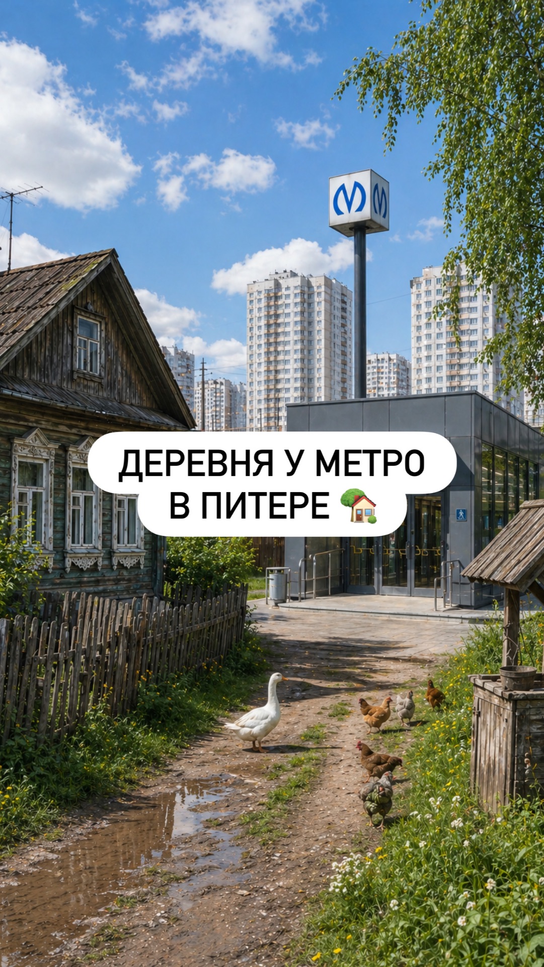 Деревня у метро в Питере 🏡