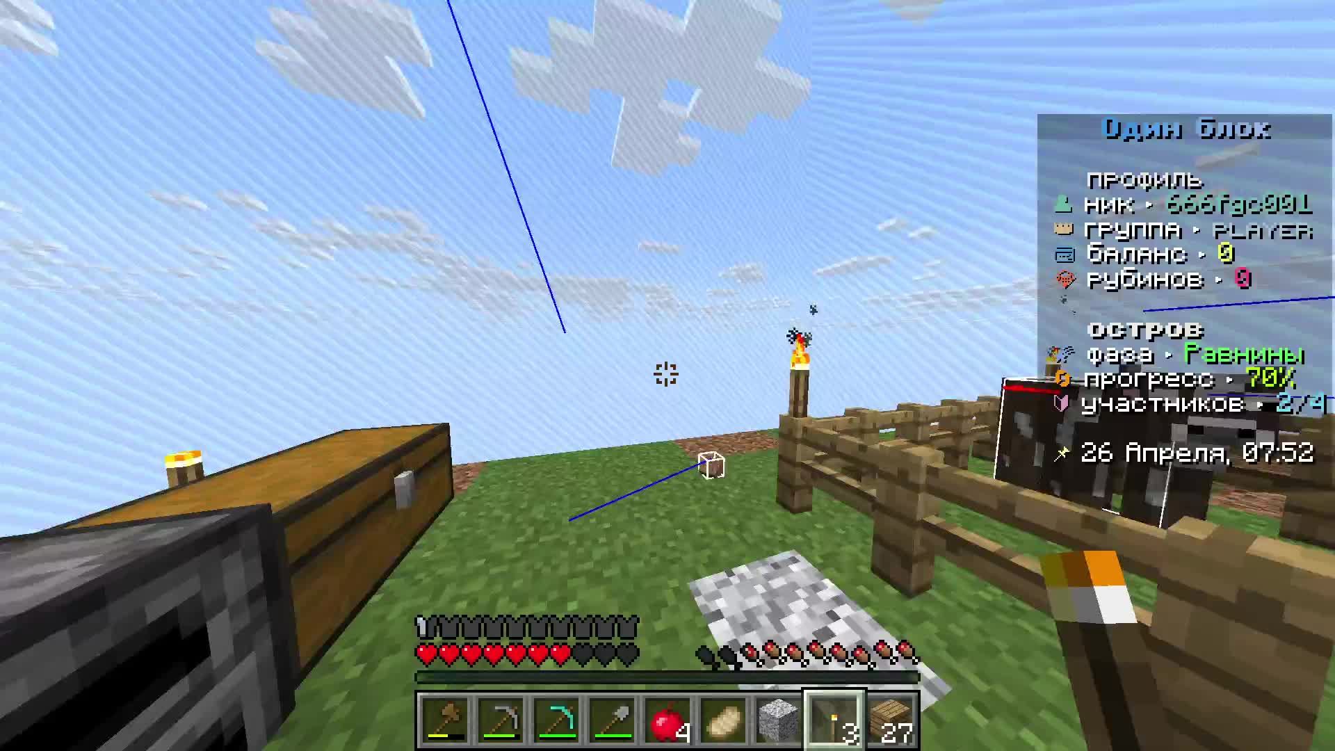 играем с бро в майн