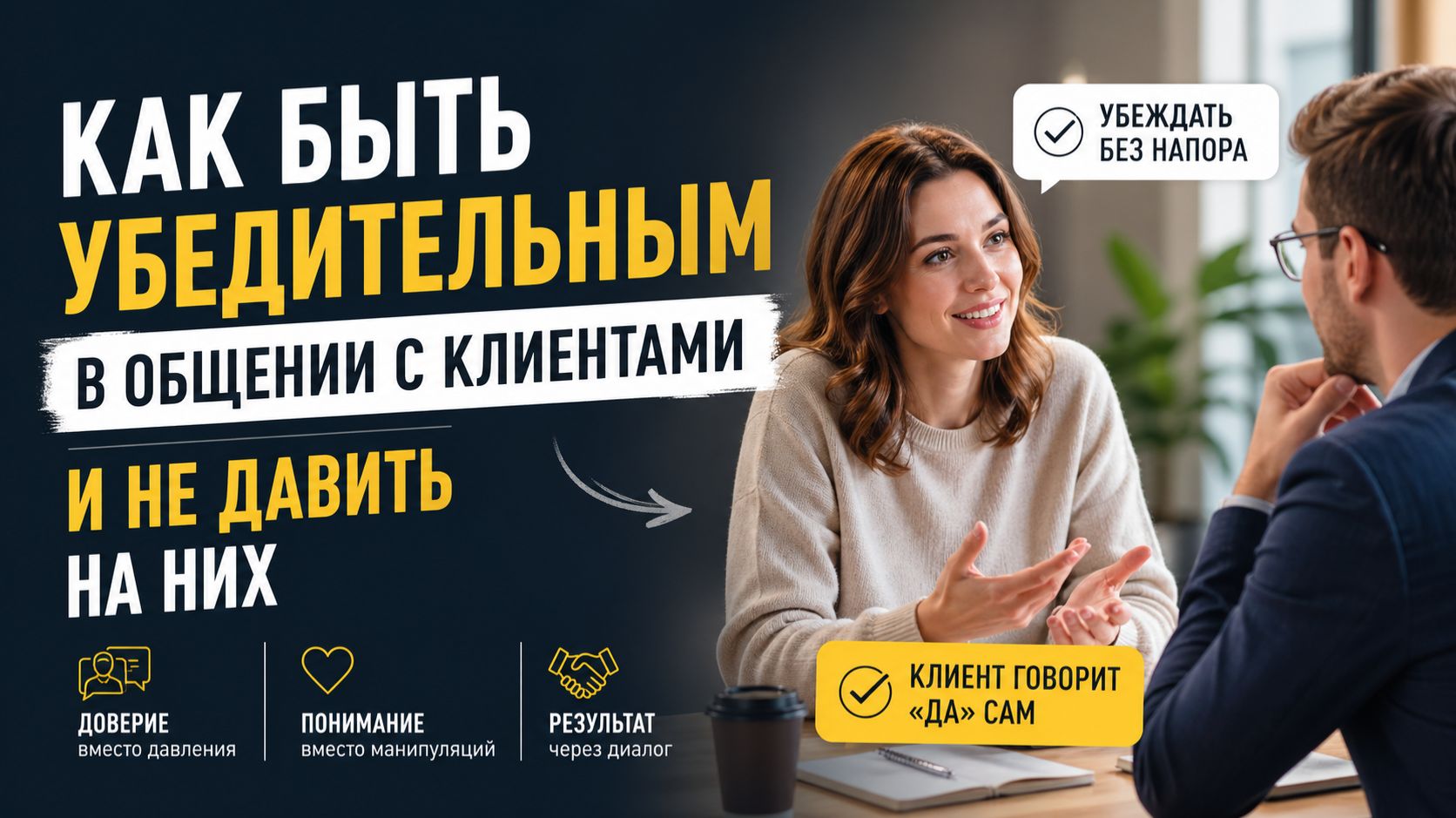 Как быть убедительным в общении с клиентами и не давить на них