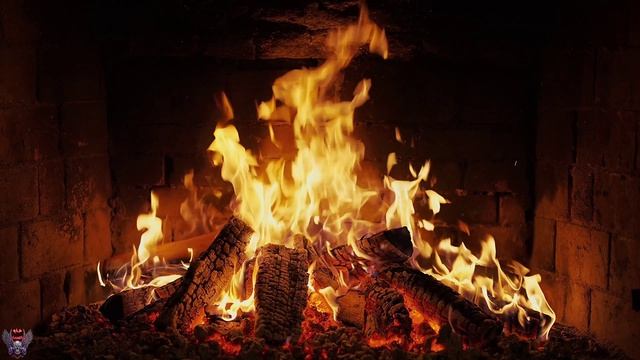 Уютный камин 4K . Заставка для отдыха, сна и учебы. Потрескивающий камин.Ver 9. 4K UHD