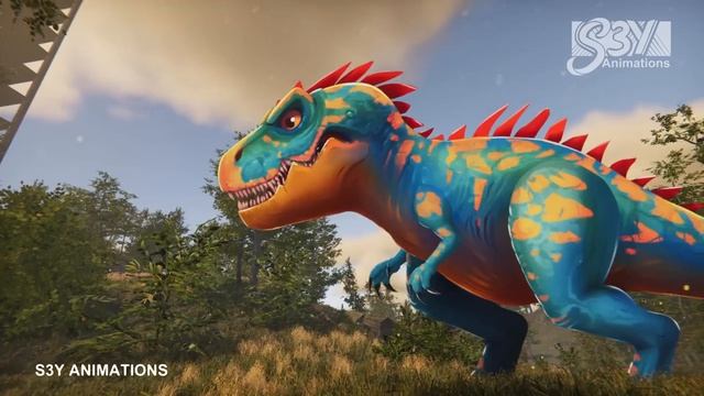 King of Mutant Beasts  Electro T-Rex vs Water Spinosaurus Dinosaurs Battle Animation