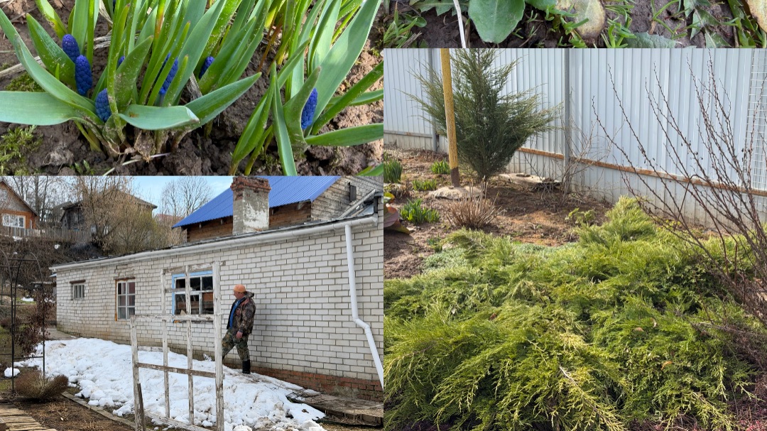 Последствия снегопада. Наводим порядок на участке 26.04.26г.