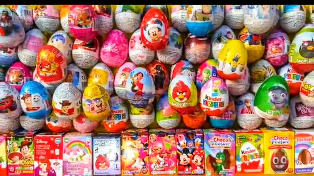 100 Киндер Сюрприз Шоколадные Яйца 🥰 АСМР Распаковка🤯 АСМР звуки🤗