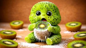 Милые или жуткие? малыши поедающий замороженные фрукты ASMR-видео анимация