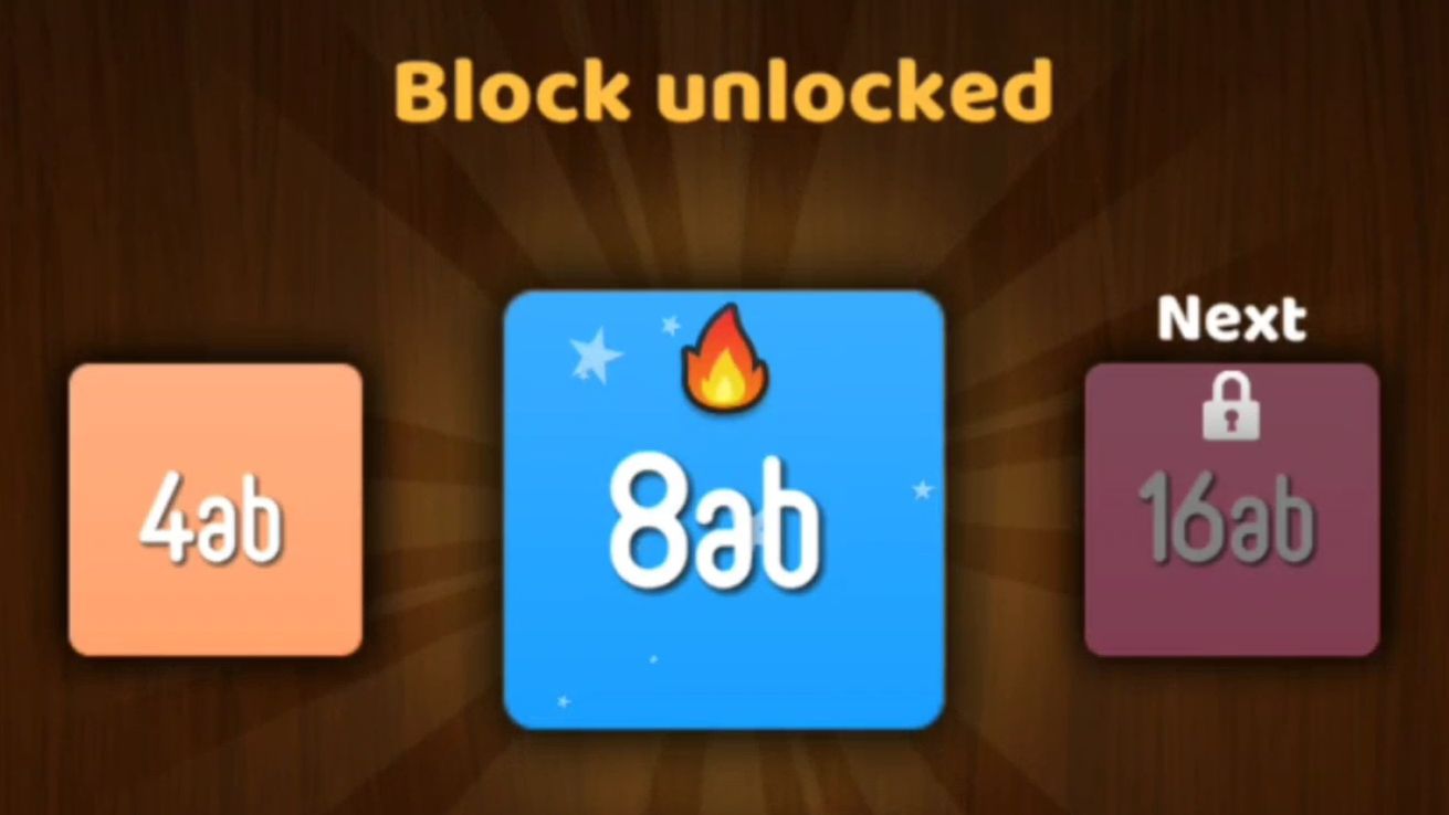 NumBlocks (2ab → 4ab → 8ab)