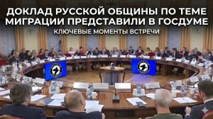 Доклад Русской общины на тему миграции представили в Госдуме.