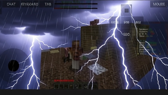я выживаю на одном блоке в майнкрафте.Minecraft