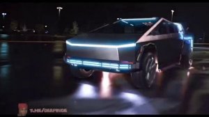 НАЗАД В БУДУЩЕЕ но это tesla cybertruck вместо Delorian создано нейросетью
