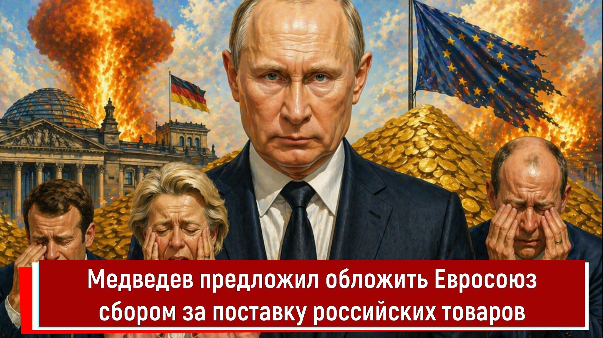 Медведев предложил обложить Евросоюз сбором за поставку российских товаров