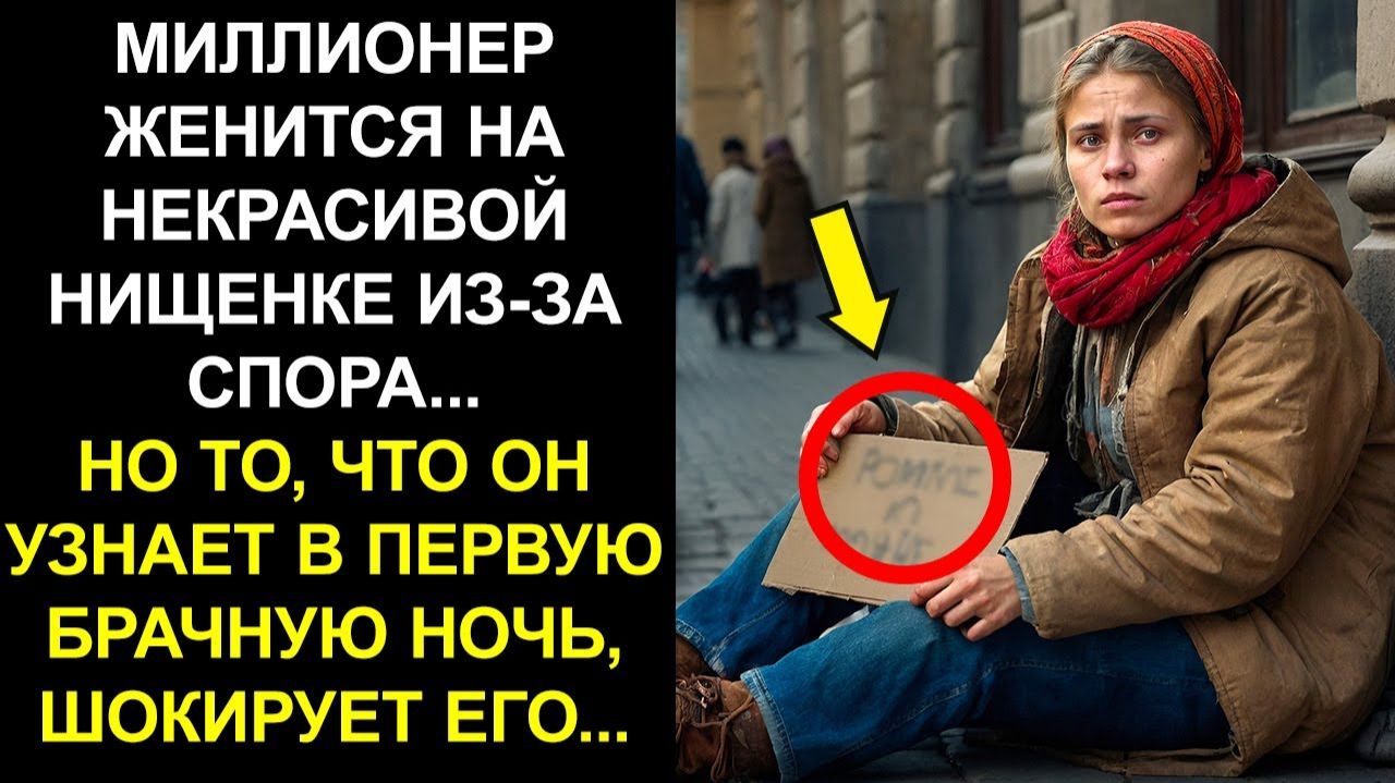 МИЛЛИОНЕР ЖЕНИТСЯ НА НЕКРАСИВОЙ НИЩЕНКЕ ИЗ-ЗА СПОРА... НО ТО, ЧТО ОН УЗНАЕТ В ПЕРВУЮ БРАЧНУЮ НОЧЬ...