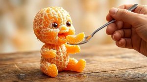 Милые или жуткие? Искусственный интеллект в виде фруктовых младенцев ест настоящие фрукты ASMR