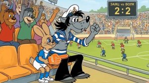 Ну погоди! Заец и Волк сидят на футбольном матче